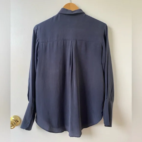 & Other Stories silk blouse, size 4, blue grey, 100% silk - Picture 4 of 10